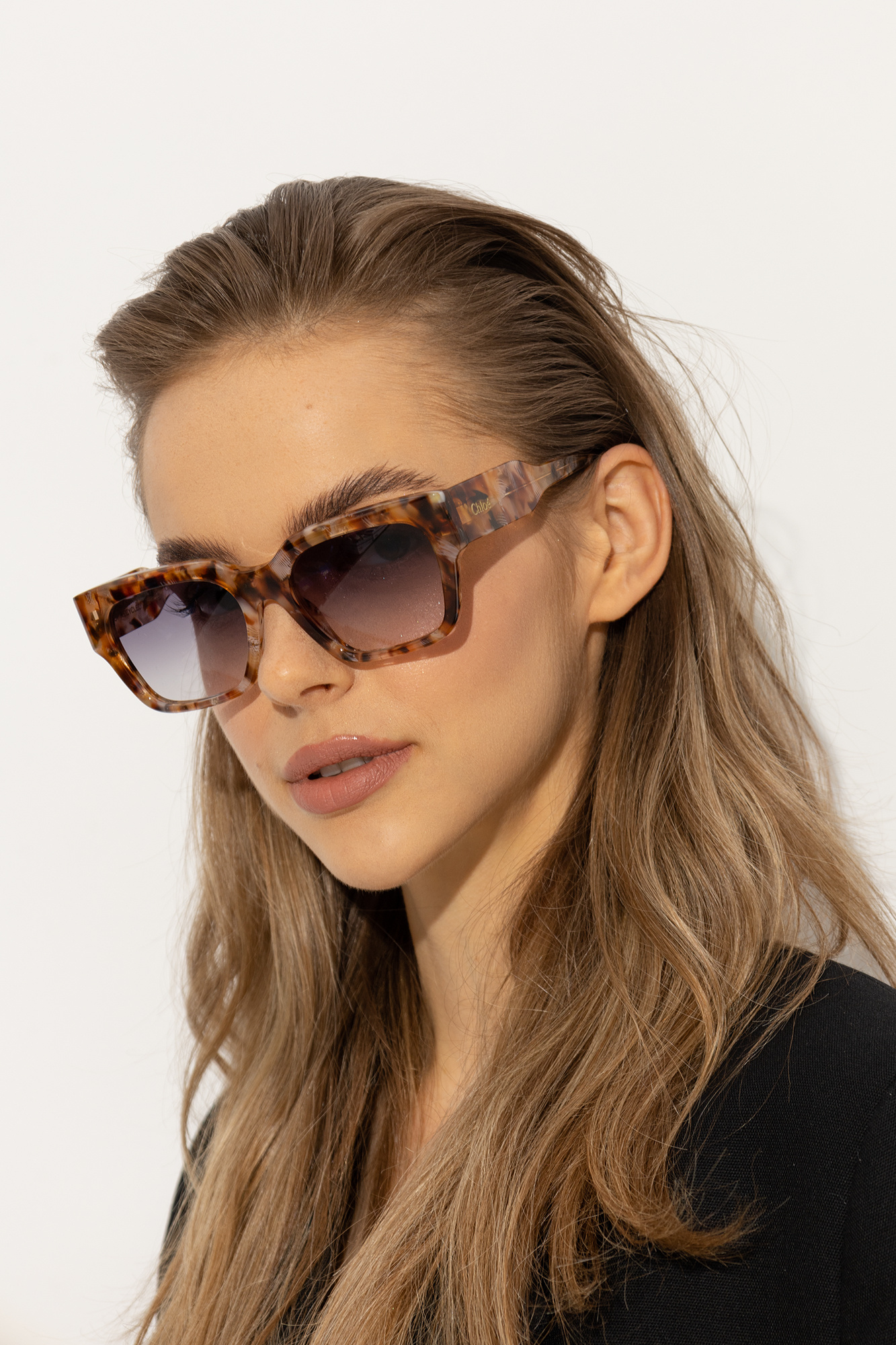 サングラス CHLOE Woman Sunglasses Black CH0190S 001 Chloe CH0190S Sunglasses